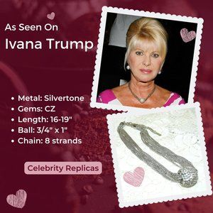 Ivana Trump Style Crystal Ball Multi Chain Necklace.
